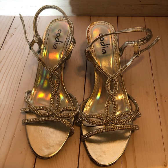 Prom/Graduation Silver Small Heel Sandal - Picture 2 of 6